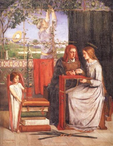 Dante Gabriel Rossetti The Girlhood of Mary Virgin China oil painting art